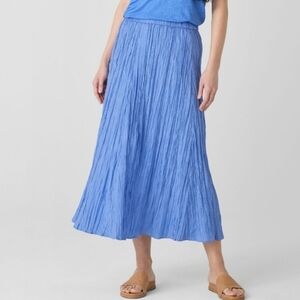 NWT Eileen Fisher Georgette Crushed Silk Skirt (XL)